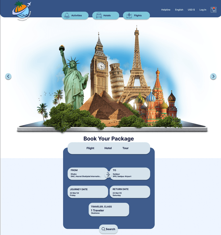 Universus Tourism Webpage